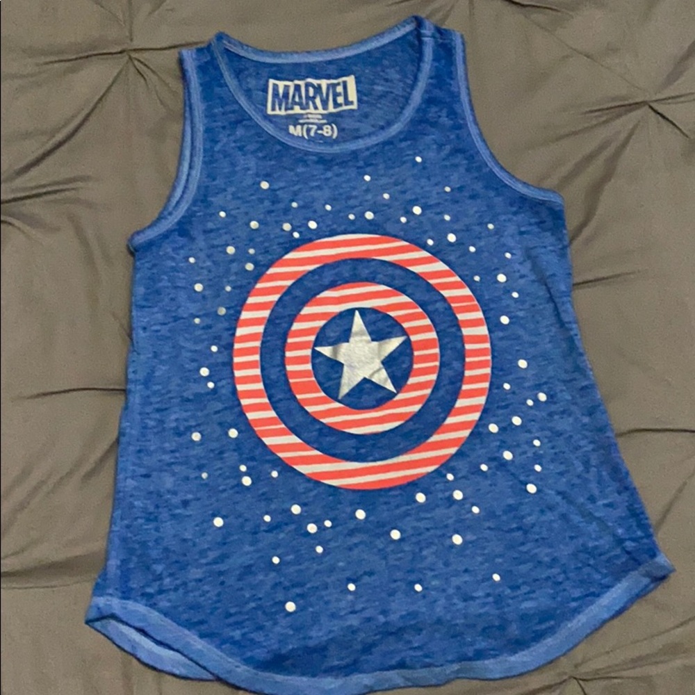 Girls Captain America tank top